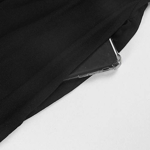 PRIMODA Women's Summer Casual Sleeveless V Neck Adjustable Spaghetti Strap Maxi Long Dress - color: Black, size: X-Large