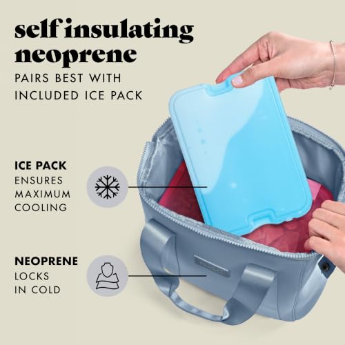 Fit & Fresh Remi Neoprene Lunch Bag for Women w/Ice Pack & Containers - color: Blue, size: One Size