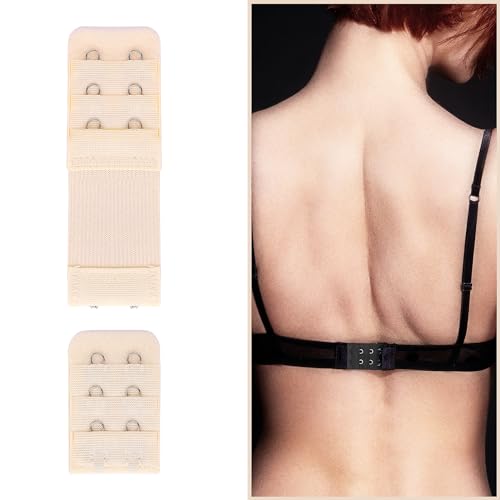 Ouligay 6Pcs Women's Bra Extender 2 Hook, Elastic Bra Strap Extender, Bra Extensions 2 Hook, Stretchy Bra Extension Strap, Comfortable and Soft Bra Strap Extensions Black