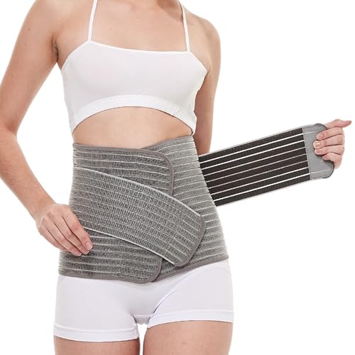 Mama Sue's Postpartum Recovery Belly Wrap Waistband or Post Surgical Adjustable Girdle, Great for Back Pain and Abdominal Compression (Small/Medium)