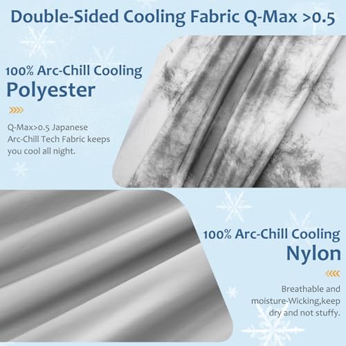 Marchpower Arc-Chill Cooling Blanket for Hot Sleepers Throw, Tie-Dye Gray - color: Tie-dye Gray, size: Throw 51" X 67"