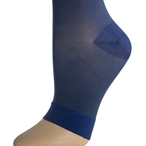 Truform Sheer Compression Stockings, 15-20 mmHg, Women's Knee High Length, Open Toe, 20 Denier, Blue, Medium - color: Blue, size: Medium (1 Pair)
