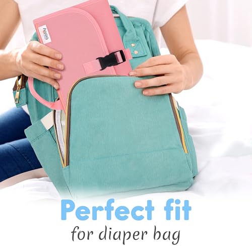 Kopi Baby Portable Diaper Changing Pad with Wipes Pocket, Classic Pink - color: Pink, size: Classic