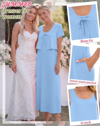 2 Piece Dress Sets for Women Fall Casual Dresses - color: Blue, size: X-Large