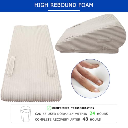 Adjustable Height Leg Elevation Pillow for After Surgery