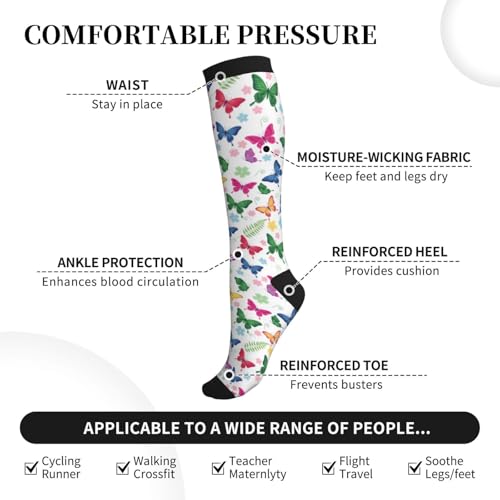 Compression Sock Graduated Knee High Sock for Women Men - color: 20