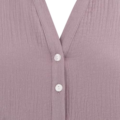 R.Vivimos Womens Summer Cotton Casual Flowy Maxi Dress - color: Dusty Purple, size: Medium