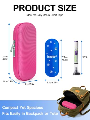 GLP-1 Cooler Travel Case Fits 2 Zepbound, Mounjaro & Insulin Pens - color: 01red