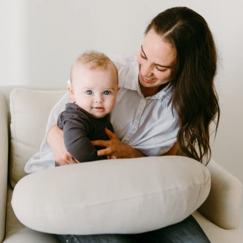 Snuggle Me Organic Nursing Pillow Cover, 100% Organic Cotton - Birch - color: Birch
