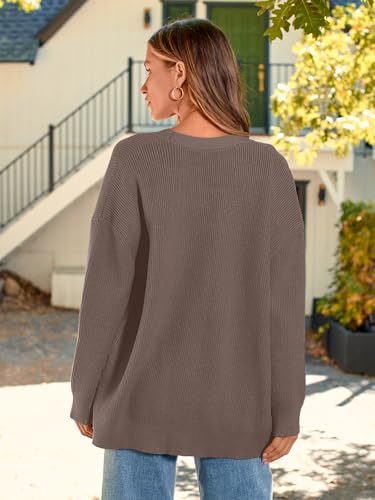 LILLUSORY Women's Oversized Fall Cardigan Sweater Chunky Jackets 2026 - color: Nutmeg, size: Large