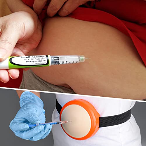 Injection Practice Pad, Wearable IM and SQ Training Model - color: Orange