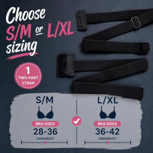 Fashion First Aid Women's Low Expectations Low Back Bra Converters with 2 Hooks - color: Black, size: Large Plus