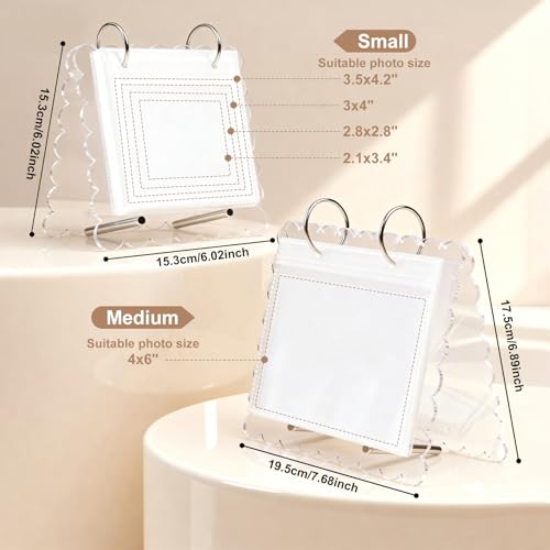 Ultrasound Pregnancy Memory Book, Scalloped Acrylic 3x4 Sonogram Album - color: Transparent 1