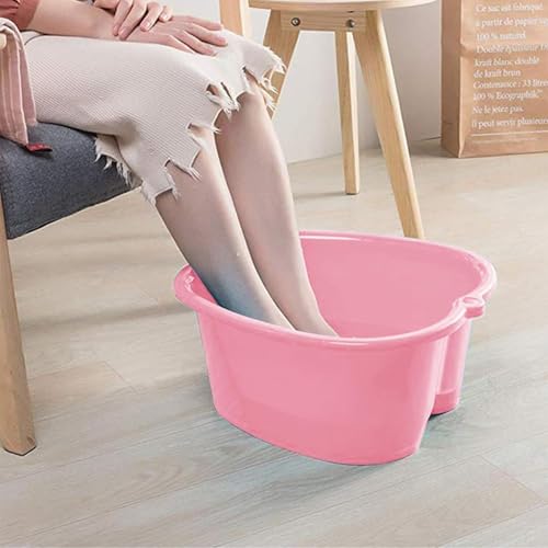 Foot Soaking Tub, Foot Bath Tub with Massage Points, Thickened Plastic Foot Soak Basin, Portable Foot Spa Bucket for Home - color: White