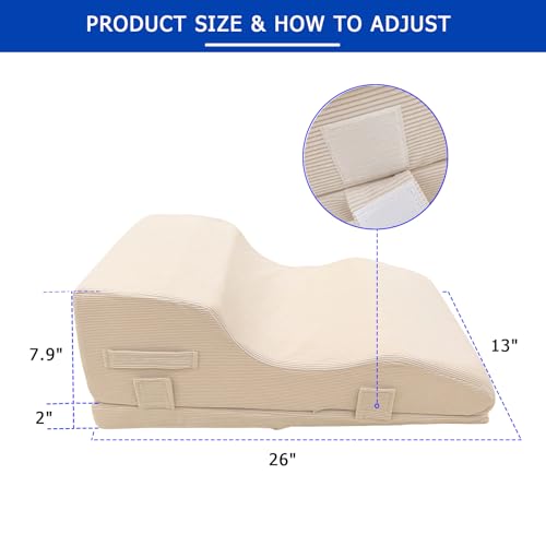 Adjustable Height Leg Elevation Pillow,Removable Knee Insert for Recovery