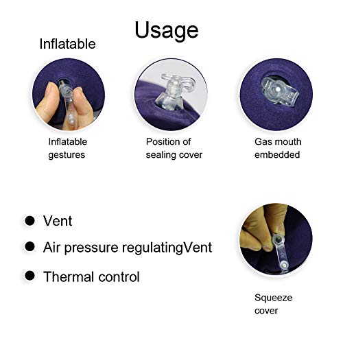 Brrnoo Inflatable Seat Cushions Donut Pillow, Seat Cushion Orthopedic Ring Pillows, Hemorrhoid Treatment Bed Sores Pregnancy Tailbone Pain After, with Inflatable Pump for Office Chair Elderly (R350)