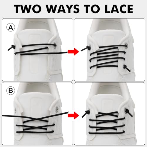 2 Pairs 3mm Round Elastic No Tie Shoe Laces for On Cloud Sneakers - color: Gray Blue, size: 18inch(45cm)