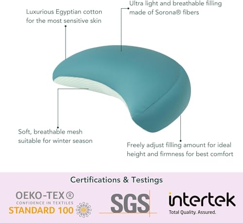 Premium Egyptian Cotton Versatile Pregnancy Maternity Pillow for Women – Adjustable & Cooling Body, Leg & Knee Support, Pain Relief, Machine Washable – Side Sleeping, Belly, Back, HIPS