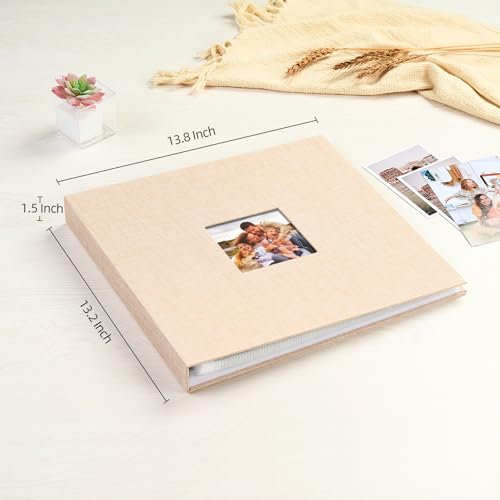 Mublalbum 12x12 Inch 3 Ring DIY Scrapbook Photo Album 80 Pages, Beige - color: Beige, size: 12x12 Inch 80 Pages