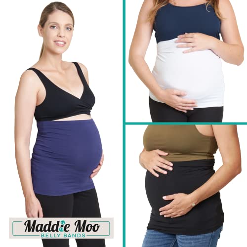 Belly Band Seamless Maternity and Postpartum Shirt Extenders, Cotton, Singles - color: White, size: X-Small