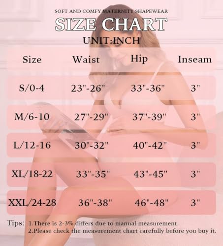 Maternity Shapewear Underwear for Under Dress Seamless Pregnancy Shorts Over Bump Belly Support Panties - size: Small