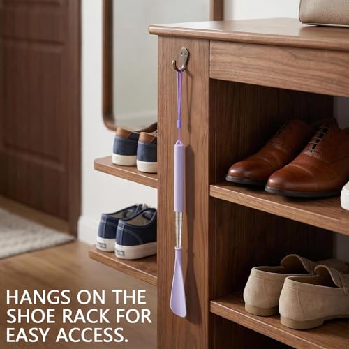 Adjustable Telescoping Shoe Horn - color: Purple