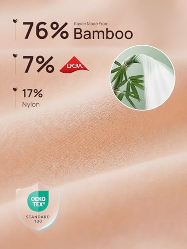 Summer Mae Maternity Underwear 76% Rayon Made from Bamboo Soft Breathable - color: Black,skin,white,purple,light Grey-5 Pc, size: XX-Large