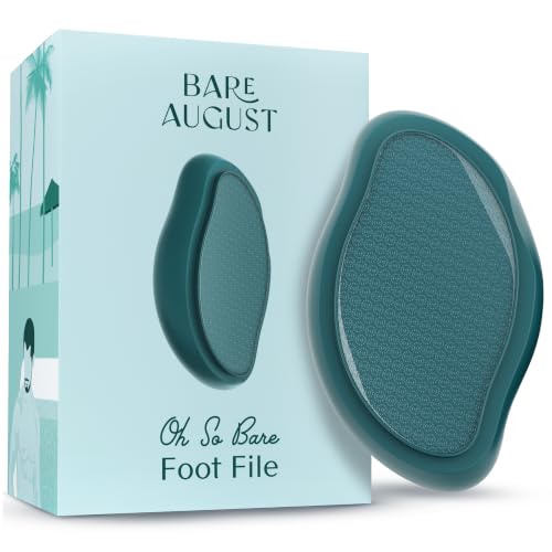 Bare August Nano Glass Foot File, Foot Callus & Dead Skin Remover, Teal - color: Teal