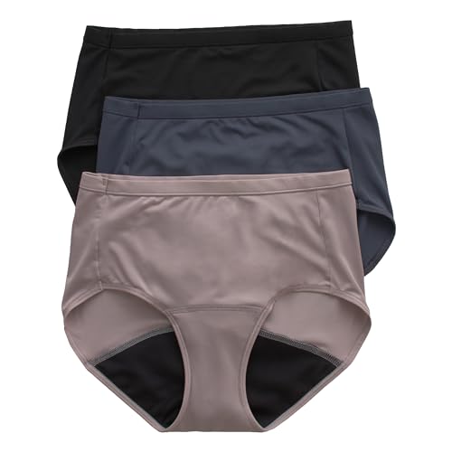 Hanes Women's Comfort, Period Underwear Pack, Light Leaks Period Panties, Light Protection Underwear, 3-Pack - size: 6
