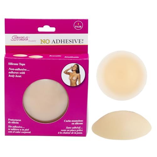 Braza No Adhesive Reusable Silicone Nipple Covers - color: Beige