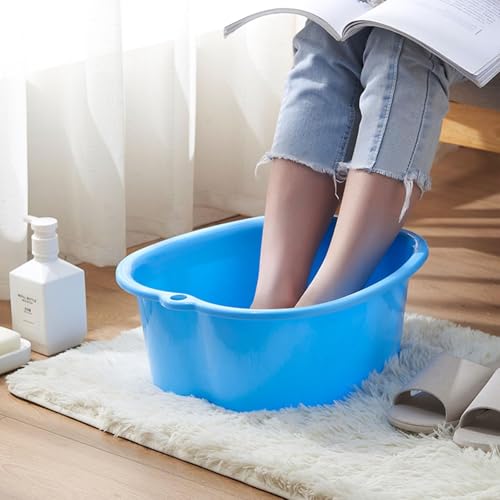 Foot Soaking Tub, Foot Bath Tub with Massage Points, Thickened Plastic Foot Soak Basin, Portable Foot Spa Bucket for Home - color: White