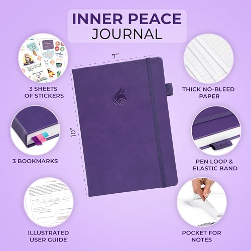 Clever Fox Inner Peace & Anxiety Journal for Women, Wellness Purple - color: Purple
