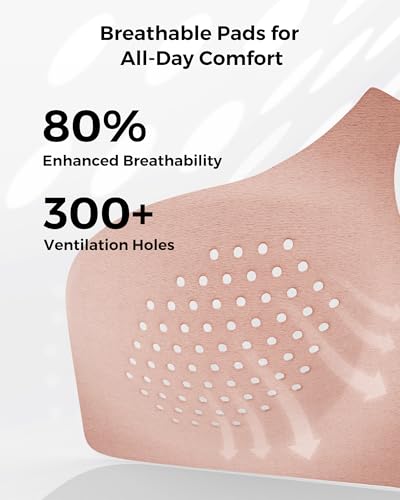 Momcozy Hands-Free Pumping Bra, Breathable Tencel™ Fabric Breast Pump Bra - color: Oyster Pink, size: Medium