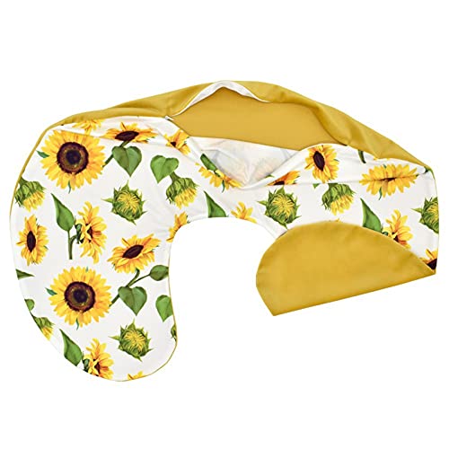 Nursing Pillow Cover Two Sided Baby Slipcovers for Breastfeeding 1 Pcs - color: Sunflower