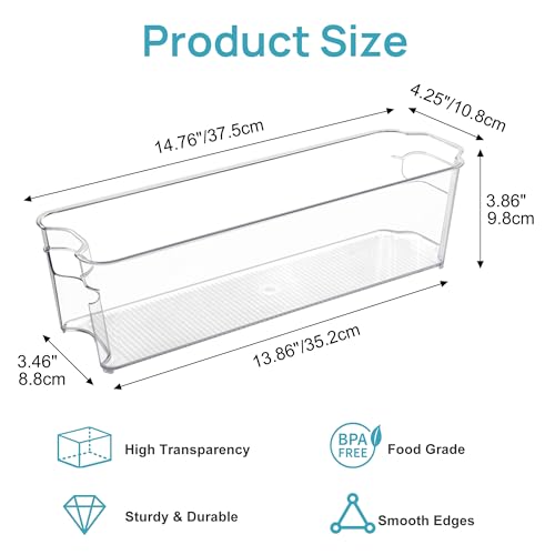 Vtopmart 4Pcs Clear Breastmilk Storage Bags Container in Freezer Fridge