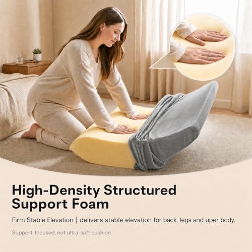 Axelrod 4PCS Orthopedic Bed Wedge Set — 21.8" Wide Foam Wedges, Grey - color: Grey-4pcs, size: 4 Pieces