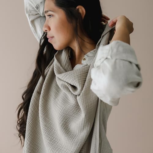 snuggle me Organic Muslin Nursing Cover Up For Baby Breastfeeding - Birch - color: Birch