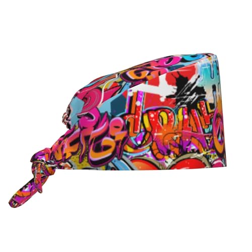 Jedenkuku Working Cap Surgical caps with Sweatband Adjustable for Men Women - color: Black18