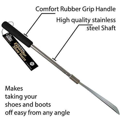 FOOTMATTERS Expander Shoe Horn Extra Long Handle - Twist to Lock - Extends 16 to 31 inches - color: 1 Unit