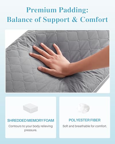YZ HOME Long Body Pillow for Adults - Firm Body Pillow Insert - color: Light Gray