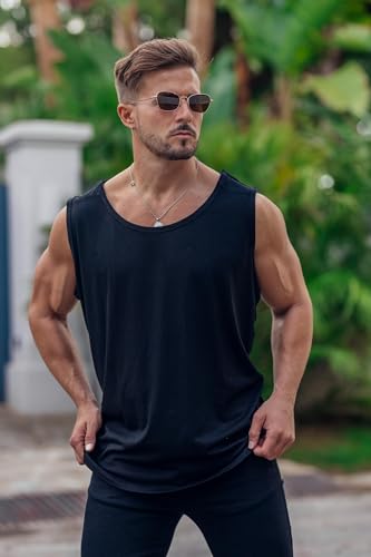 Deyeek Post Shoulder Surgery Shirts for Women Mens Tearaway Snap Tank Tops - color: Black, size: Medium