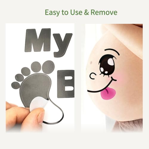 Pregnancy Belly Stickers for Maternity Photos (Happy) - style: Happy