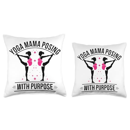 Prenatal Yoga Namaste Meditation Maternity Workout Pregnancy Throw Pillow - size: 16x16