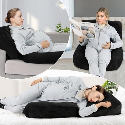 Pregnancy Pillow for Stomach Sleepers, Pregnancy Massage Pillow - color: Black