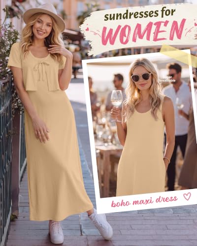 2 Piece Dress Sets for Women Fall Casual Dresses - color: Apricot, size: Large