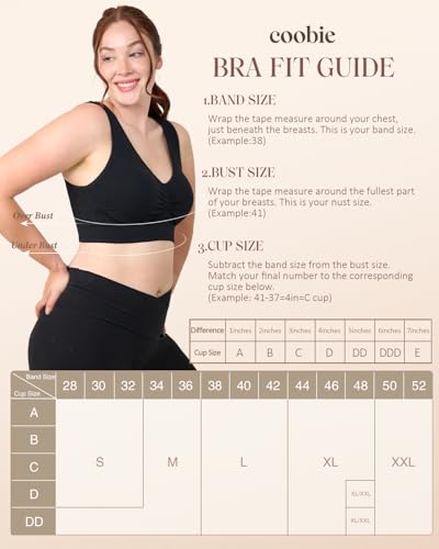 Coobie Comfort Bra - color: Black, size: Large
