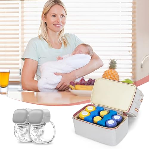 Damero Wearable Breast Pump Bag with Cooler Compartment and Waterproof Mat