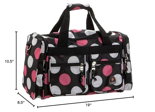 Rockland 19" Polyester Duffel Bag, New Multi Pink - color: New Multi Pink Dot, size: 19"