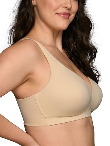 Vanity Fair Women's Beauty Back Smoothing Wireless Bra with Lift, Simple Sizing Available S-3xl - color: Light Lift - Damask Neutral, size: Small