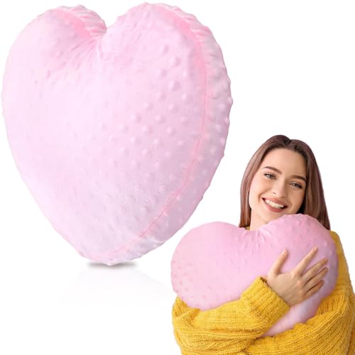 Briwooody Weighted Pillow Glass Bead Calming Body Pillows, Pink - color: Pink